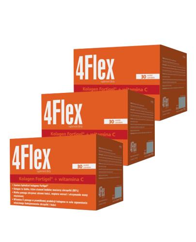  4FLEX Kolagen nowej generacji, 3 x 30 saszetek - Zestaw na 3 miesiące - Apteka internetowa Melissa  